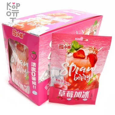 Кислая карамель &quot;Кислая малышка Мэй&quot; Strawberry Candy со вкусом леденящей Клубники — Корейские товары для всей семьи(КорОпт)