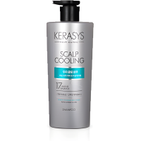 Kerasys Scalp Cooling Protein Shampoo - Протеиновый охлаждающий шампунь для глубокого очищения жирной кожи головы, 600мл.