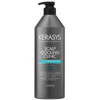 Kerasys Scalp Cooling Protein Shampoo - Протеиновый охлаждающий шампунь для глубокого очищения жирной кожи головы, 600мл.