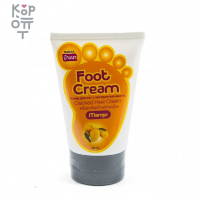 Banna Foot Cream Mango - Крем для ног Манго от трещин на пятках и локтях, 120 мл