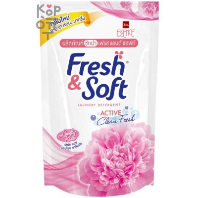 LION Essence Fresh &amp; Soft Lovely Kiss Pink Elegance - Средство для стирки жидкое 400мл., мягкая упаковка
