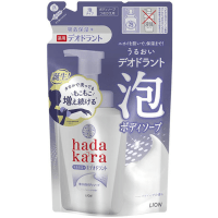 LION Hadakara Medicated Deodorant Body Soap Foam - Увлажняющая пенка для тела с ароматом травяного мыла