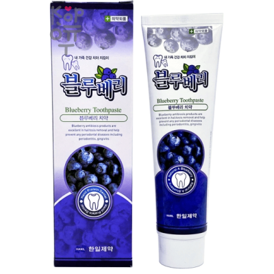 Hanil Natural A Blueberry Toothpaste - Укрепляющая зубная паста с экстрактом голубики 180гр.