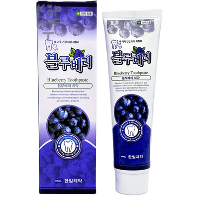 Hanil Natural A Blueberry Toothpaste - Укрепляющая зубная паста с экстрактом голубики 180гр.