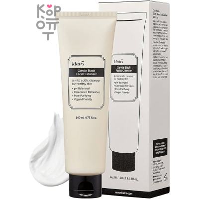 Dear, Klairs Gentle Black Facial Cleanser - Мягкая очищающая пенка с Чёрным Трюфелем 140мл.