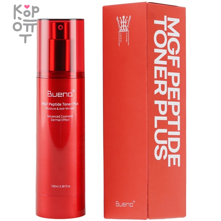 Bueno MGF Peptide Toner Plus - Регенерирующий тонер с факторами роста MGF и Пептидами, 100мл.  ШАГ: Тонер Bueno MGF Peptide Toner Plus — уходовое средство для регулярного использования; в товаре выделяется: провитамин. В КорОпт можно подобрать свежие приходы азиатской косметики с хорошим остаточным сроком годности и собрать заявку по средствам регулярного ухода.