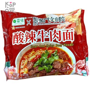 Лапша быстрого приготовления LeiQia тушеная огненная говядина в кислом соусе, 130гр. — Корейские товары для всей семьи(КорОпт)