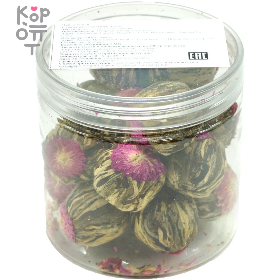 Чай зеленый, молочный - Распускающийся цветок, 150гр., купить с доставкой на дом фото 1 — Корейские товары для всей семьи(КорОпт)