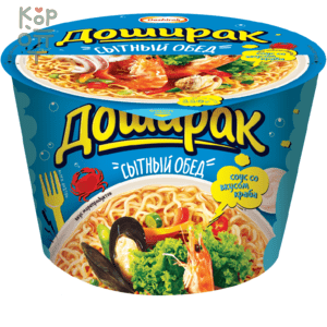 Доширак Сытный Обед - Лапша быстрого приготовления со вкусом морепродуктов 110гр.*16шт. , купить с доставкой на дом фото 1 &mdash; Корейские товары для всей семьи(КорОпт)