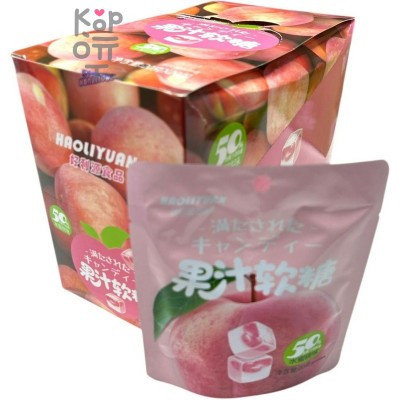 Жевательный мармелад Haoliyuan Gummies с 50% соком и вкусом Персика