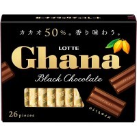 LOTTE Black Chocolate - Шоколад Гана Экселент тёмный, набор 4,6гр.*26шт., 119,6гр.