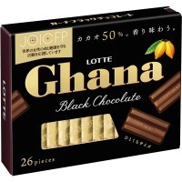 LOTTE Black Chocolate - Шоколад Гана Экселент тёмный, набор 4,6гр.*26шт., 119,6гр.