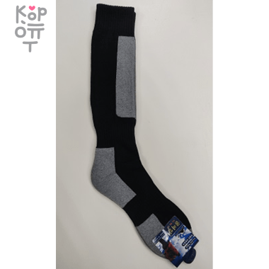 Термоноски мужские высокие, цвет черный, размер 41-45, Ю.Корея    — Корейские товары для всей семьи(КорОпт)
