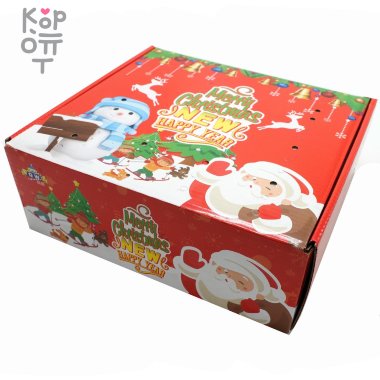 Леденцовая карамель на палочке Happy New Year Новогодние персонажи(Олени, Деды Морозы, Елки и Снеговики) — Корейские товары для всей семьи(КорОпт)