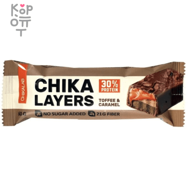 Chika Layers - Протеиновый батончик с начинкой 60гр.  — Корейские товары для всей семьи(КорОпт)
