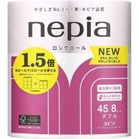 NEPIA LONG ROLL - Ароматизированная двухслойная туалетная бумага 45 м., 8 рулонов, аромат Сакуры.