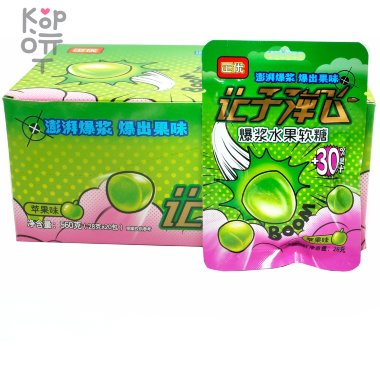 Жевательная конфета Positive Explosive Fruit gummies - Взрывоопасный мармелад с фруктовым соком и вкусом Яблока &mdash; Корейские товары для всей семьи(КорОпт)