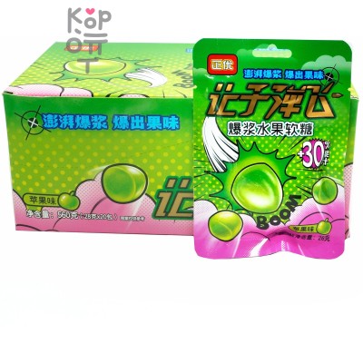 Жевательная конфета Positive Explosive Fruit gummies - Взрывоопасный мармелад с фруктовым соком и вкусом Яблока