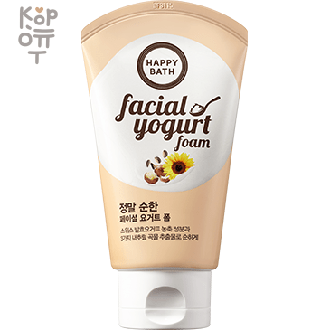 Happy Bath Real Mild Facial Yogurt Foam - Увлажняющая пенка для очень сухой кожи с экстрактом злаков и орехов 120гр. — Корейские товары для всей семьи(КорОпт)