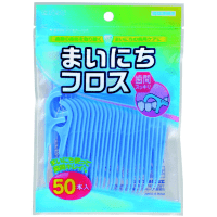 EBISU Everyday Floss- Флосспик с ТОНКОЙ зубной нитью на компактной плоской ручке.