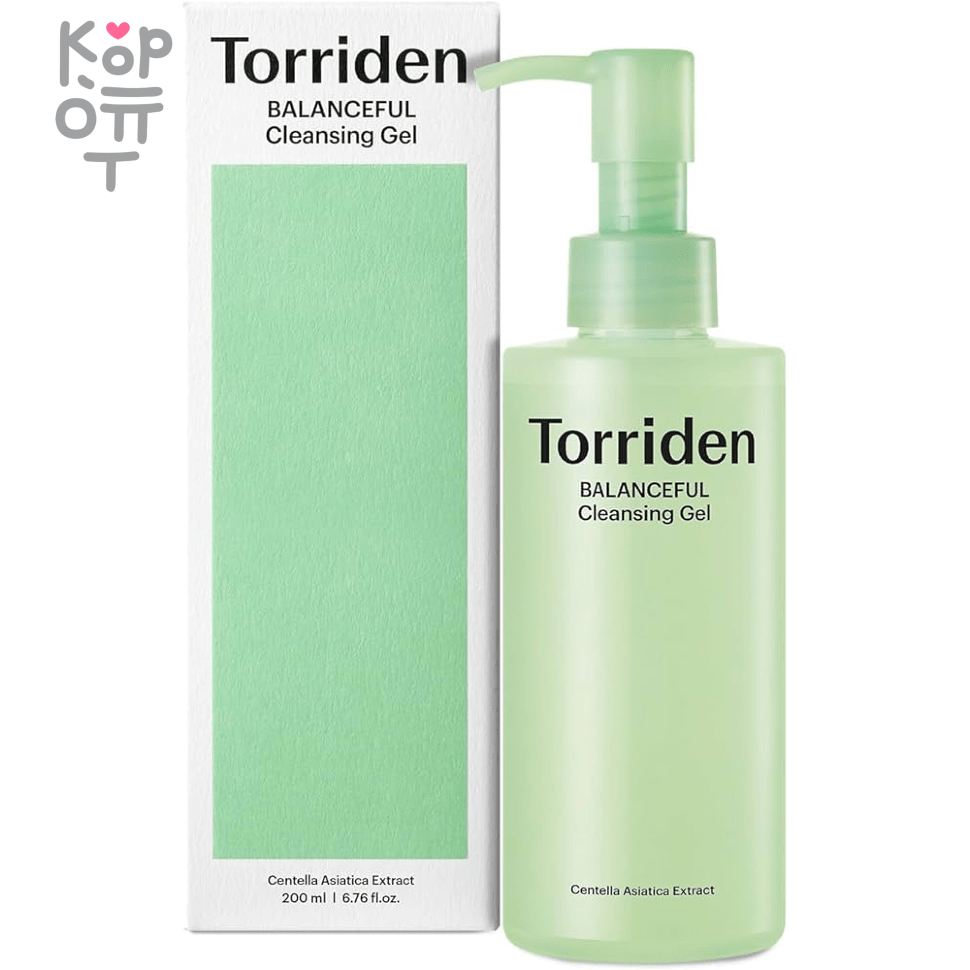 Torriden Balanceful Cleansing Gel - Успокаивающий гель для умывания с Центеллой 200мл., купить с доставкой на дом фото 1 &mdash; Корейские товары для всей семьи(КорОпт)