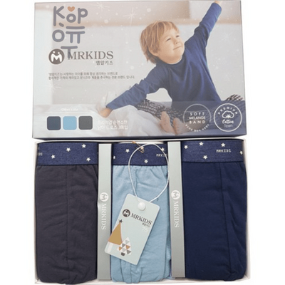 MRKIDS Трусы-боксеры для мальчиков, однотонные, упаковка 3шт., Ю.Корея. 