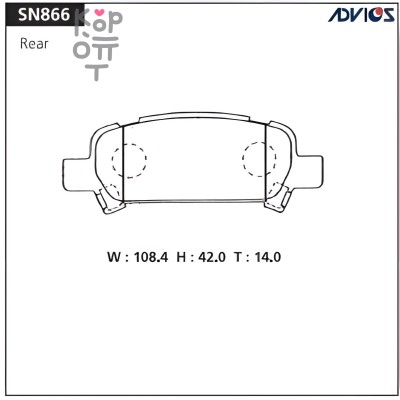 PF-7415 / AN475WK / D7069 / D7042 / SN866 ADVICS - Тормозные колодки