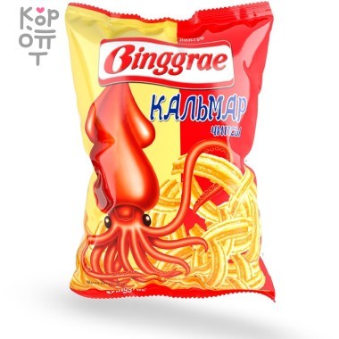 Чипсы Binggrae &quot;Бингрэ&quot; со вкусом Кальмара 50гр. — Корейские товары для всей семьи(КорОпт)