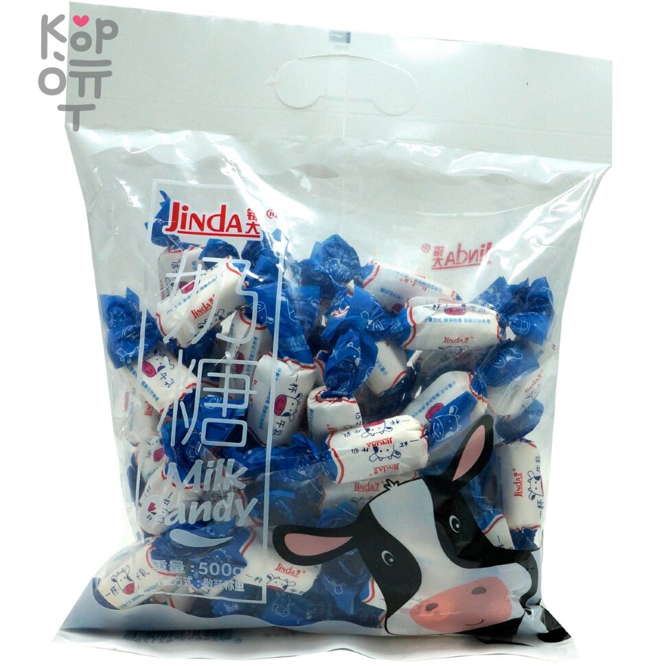 Конфетки Jinda Молочная нуга "Коровка", 500гр., купить с доставкой на дом фото 1 — Корейские товары для всей семьи(КорОпт)