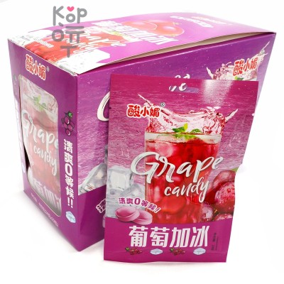 Кислая карамель "Кислая малышка Мэй" Grape Candy со вкусом леденящего Винограда