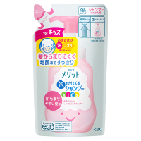 KAO Merit Bubble Kids Shampoo - Мягкий шампунь-пенка без силикона, с ароматом персика, не спутывает волосы.