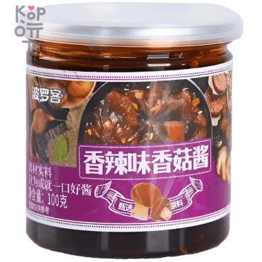 Shandong Hot Mushroom Sauce - Острый соус-заправка с грибами Шиитаке, 100гр. — Корейские товары для всей семьи(КорОпт)
