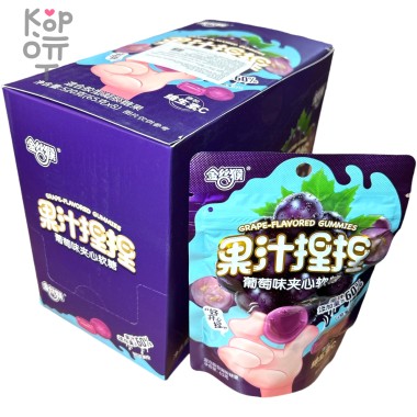 Жевательный мармелад Golden Monkey - с натуральным соком и вкусом Винограда — Корейские товары для всей семьи(КорОпт)