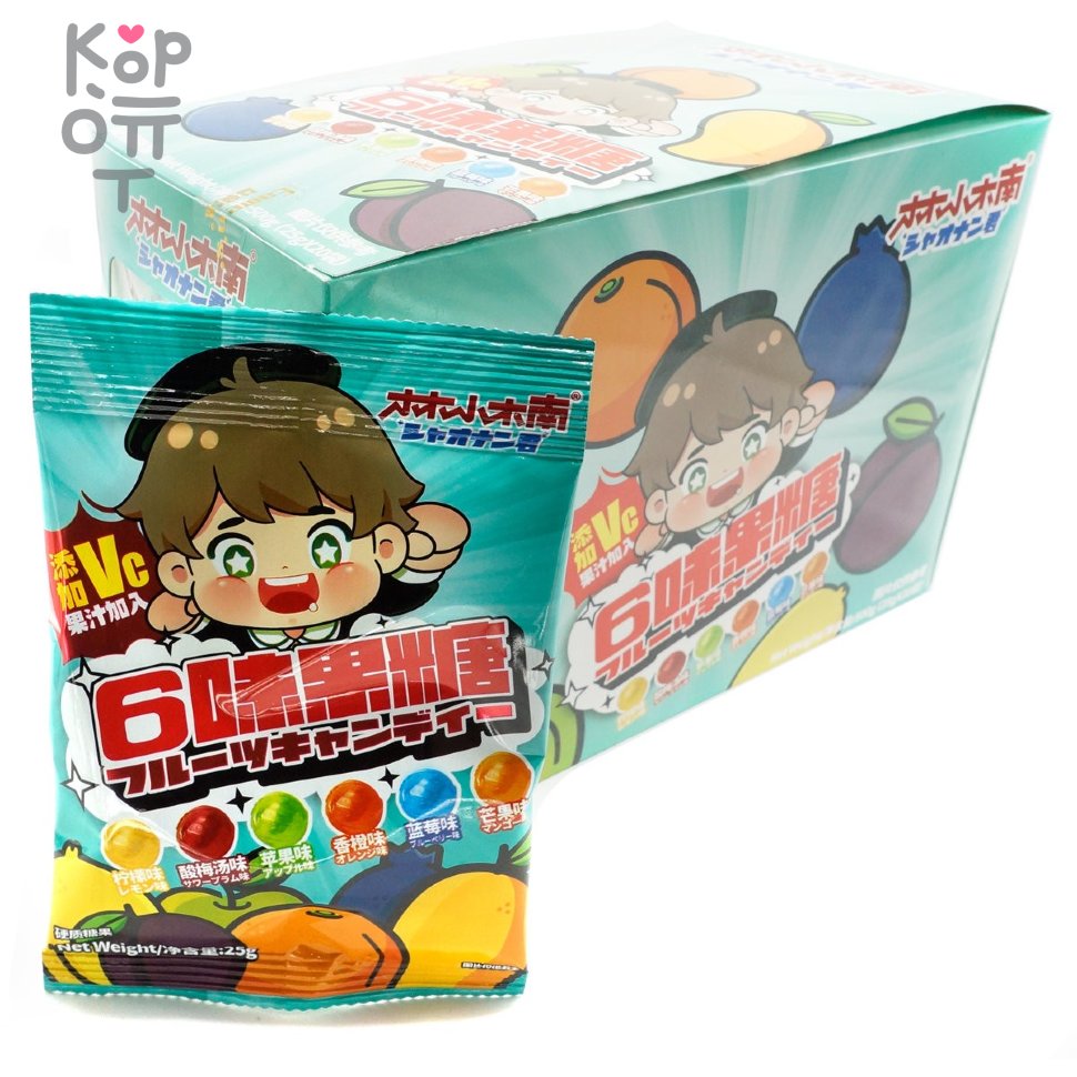 Карамель Шаонань Fruit Flavor с фруктовым вкусом(6 фруктов), купить с доставкой на дом фото 1 &mdash; Корейские товары для всей семьи(КорОпт)