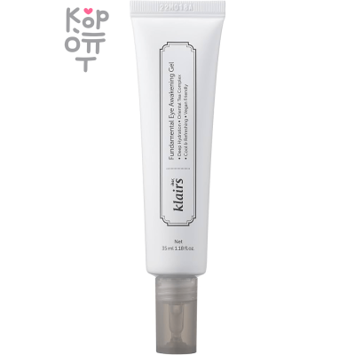 Dear, Klairs Fundamental Eye Awakening Gel - Гель для век против отеков с Кофеином и Маслом Жожоба 35мл.