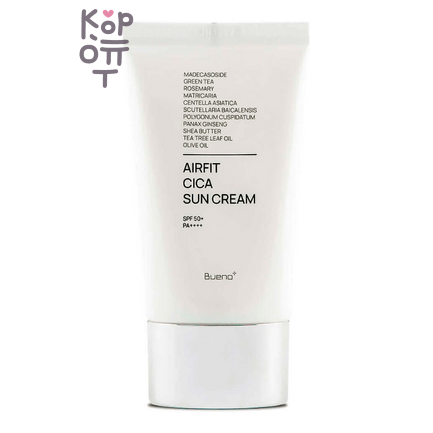 Bueno Airfit Cica Sun Cream SPF 50+ PA++++ - Солнцезащитный крем с Центеллой, 50 мл