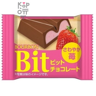 Bourbon Bit Strawberry Chocolate - Шоколад с Клубничной начинкой, 15гр.