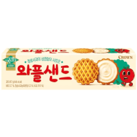 Crown Waffle Biscuit Cookie - Вафельное печенье с кремовой начинкой и яблочным джемом