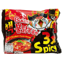 SamYang Hot Chicken Flavor Ramen 3x Spicy Лапша сублимированная со вкусом курицы, экстремально острая, 140 г