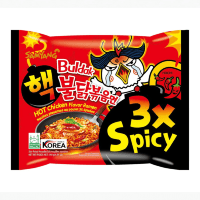 SamYang Hot Chicken Flavor Ramen 3x Spicy Лапша сублимированная со вкусом курицы, экстремально острая, 140 г
