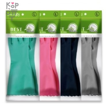 HOME MJ - Перчатки из поливинилхлорида (стандартного размера, с вискозным покрытием) — Корейские товары для всей семьи(КорОпт)