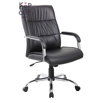 Executive Chair 107S Black - Кресло руководителя из экокожи, чёрное