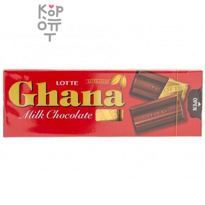 Lotte Ghana - Шоколад Гана молочный 10 шт. 40 г