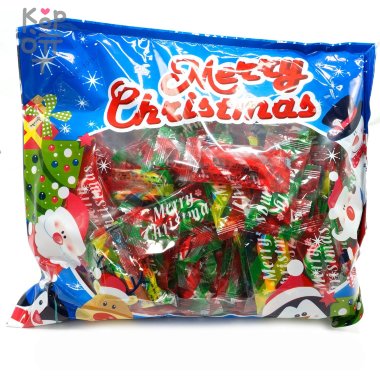 Леденцовая карамель Merry Christmas Новогодний подарок с фруктовым вкусом &mdash; Корейские товары для всей семьи(КорОпт)