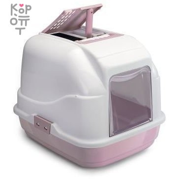 IMAC био-туалет для кошек EASY CAT 50х40х40h см, нежно-розовый — Корейские товары для всей семьи(КорОпт)