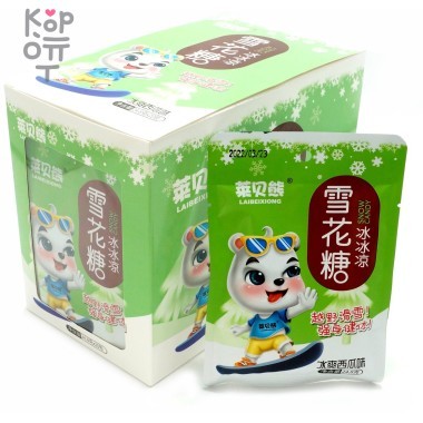 Конфета &quot;Холодок&quot; Laibeiiong Snow Candy Зайчик на сноуборде, со вкусом ледяного Арбуза — Корейские товары для всей семьи(КорОпт)