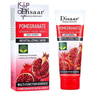 Disaar Pomegranate &amp; Vitamin E Facial Wash - Увлажняющая пенка для умывания с экстрактом граната и витамином Е, 100 г
