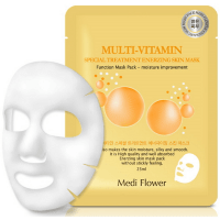 Medi Flower Mask Pack Special Treatment Bouncy Skin Collagen - Маска для лица тканевая увлажняющая с коллагеном 23 мл