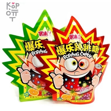 Конфеты Poping Candy Mix Flavor &quot;Танец колы&quot; Шипучка - взрывашка Кола с фруктовым вкусом — Корейские товары для всей семьи(КорОпт)