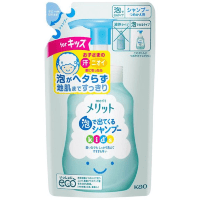 KAO Merit Bubble Kids Shampoo - Мягкий шампунь-пенка без силикона, с цветочным ароматом, не спутывает волосы. 